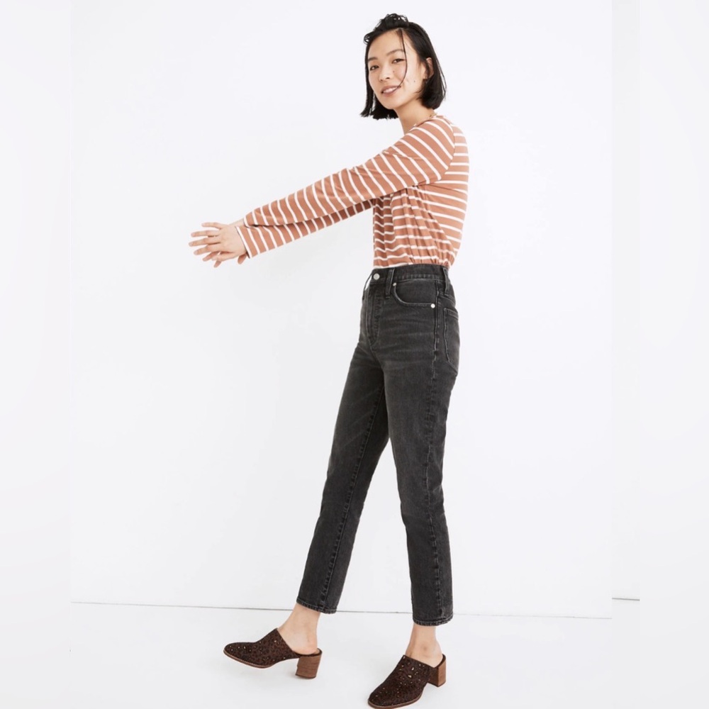 Madewell Perfect Vintage Ankle Jean. Size 29. Washed Black Denim